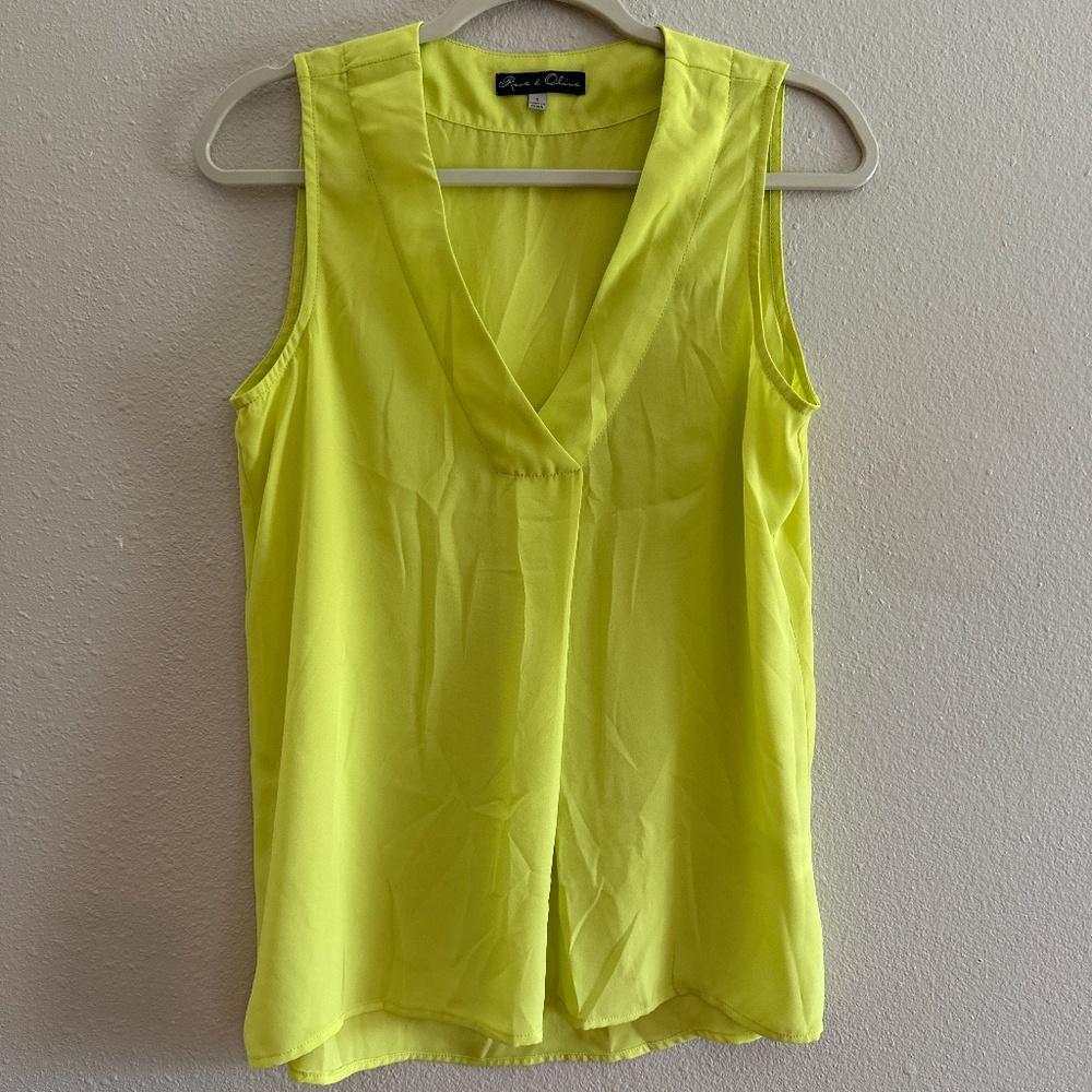 Bright green blouse